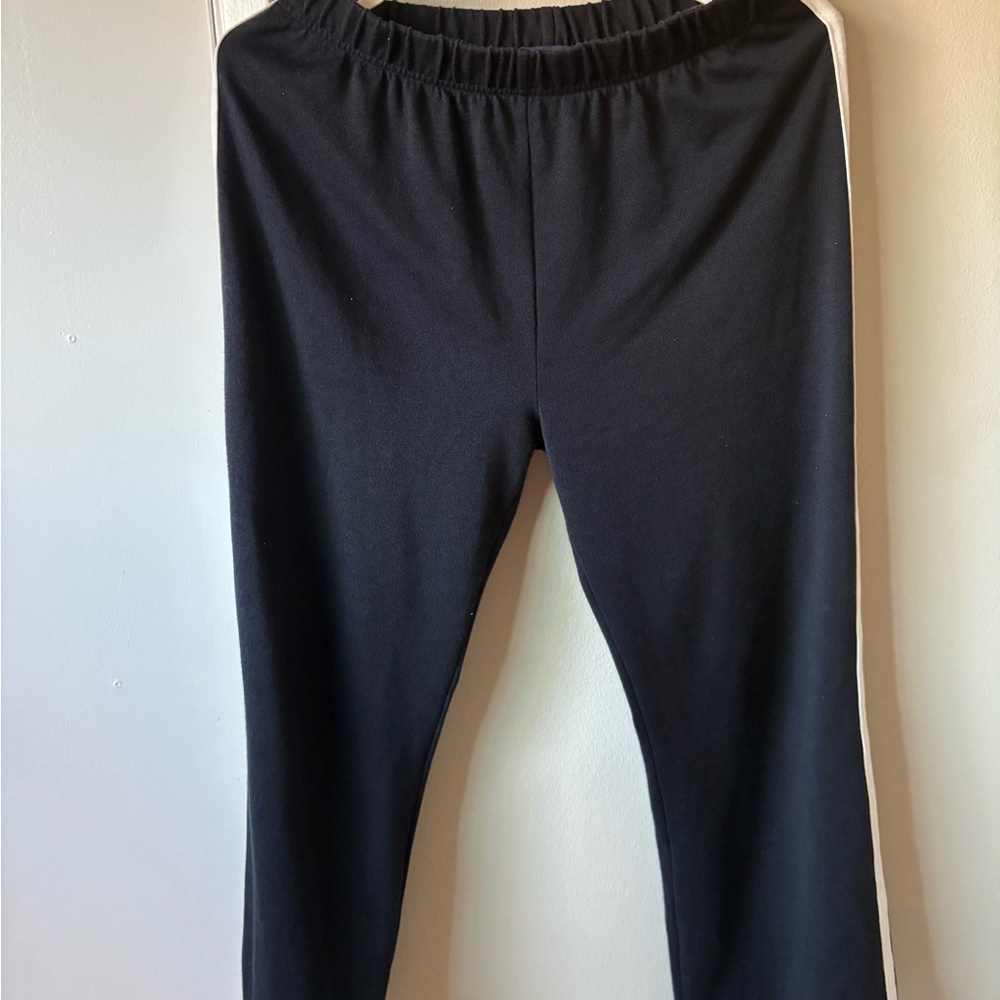 Brandy Melville Black Joggers with White Stripe
